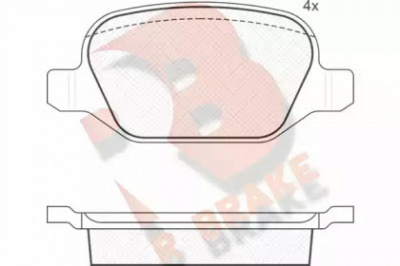 R BRAKE rb1502 -  Комплект тормозных колодок, дисковый тормоз